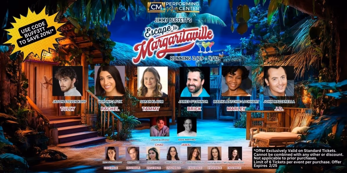 Cast Set for ESCAPE TO MARGARITAVILLE at CM Performing Arts