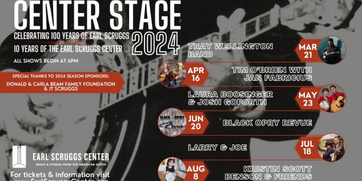 Center Stage Concert Series to Return to Earl Scruggs Center