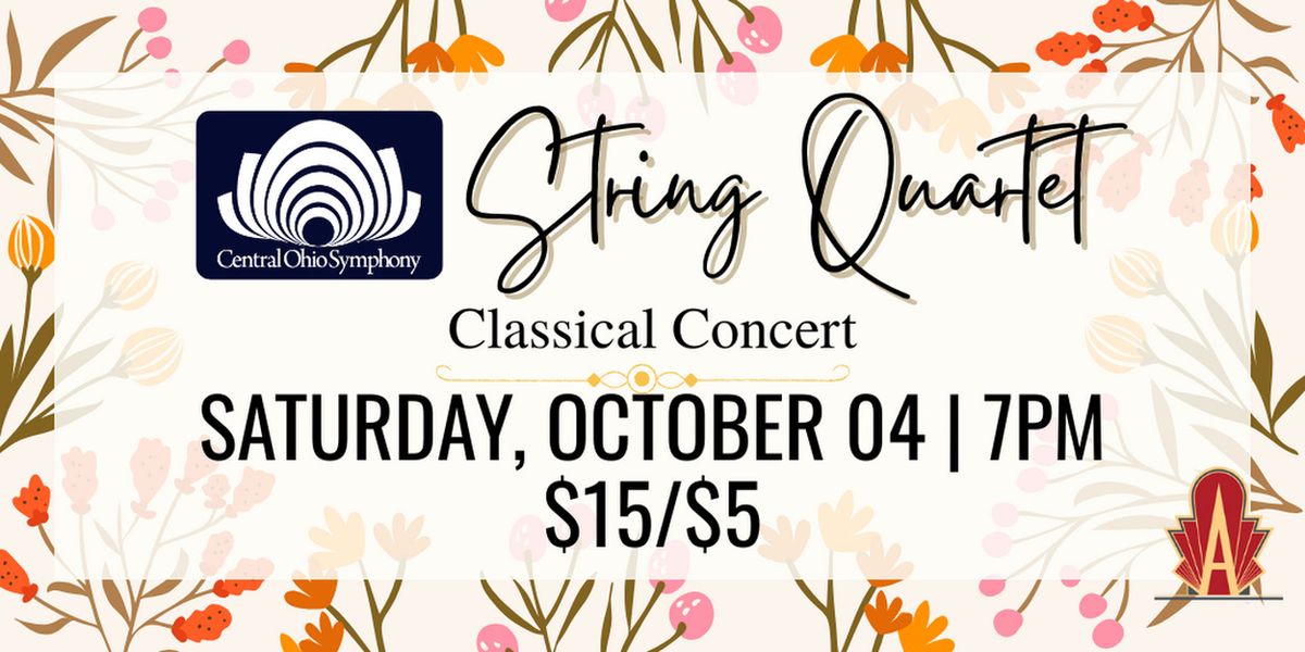 Central Ohio Symphony String Quartet To Perform At The Avalon Theatre