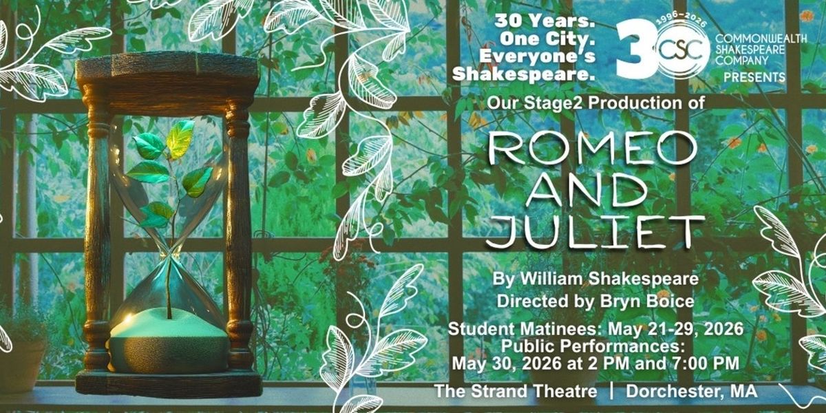Commonwealth Shakespeare Company Stage2 Will Stage ROMEO AND JULIET