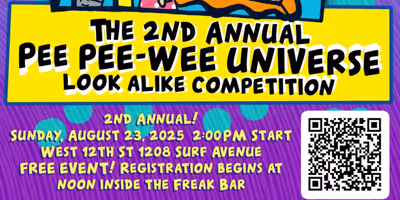 Coney Island USA to Host 2nd Annual Pee-Wee Herman Look Alike Contest