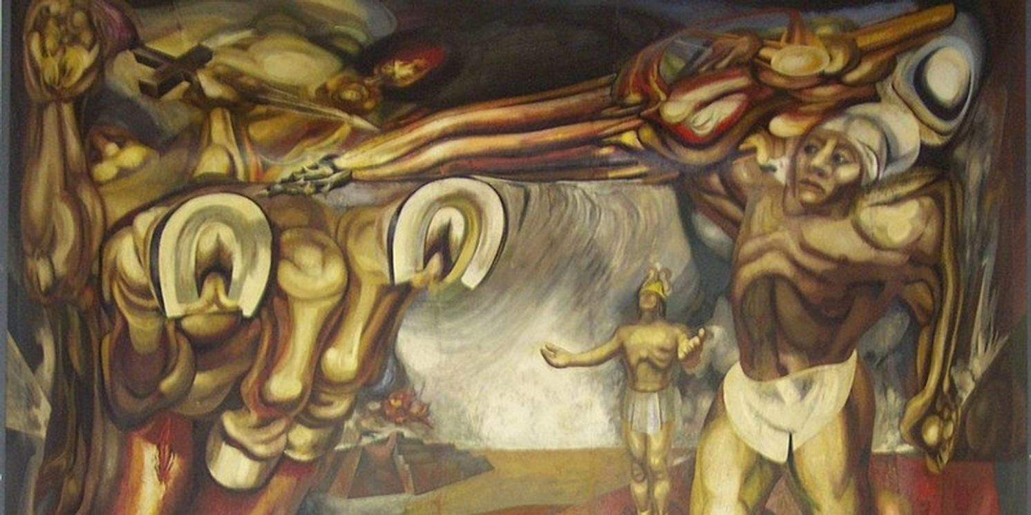 Continúa El Programa Rutas Hacia Siqueiros Con La Visita Al Mural Cuauhtémoc Contra El Mito  Image