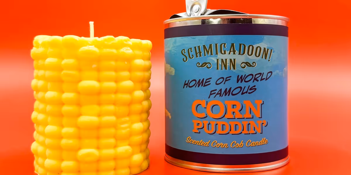 Creative Goods Launches Corn Puddin' Candle in Honor of SCHMIGADOON!