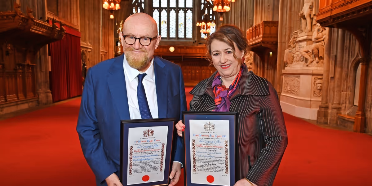 Dame Rosemary Squire And Sir Howard Panter Receive Freedom Of The City Of London