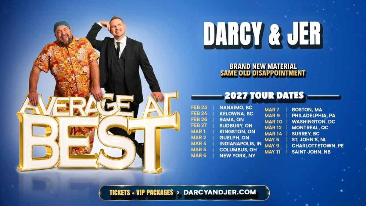 Darcy & Jer to Extend AVERAGE AT BEST TOUR With 17 New North American Dates