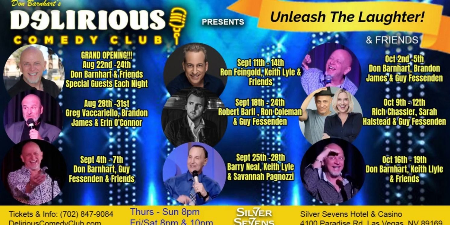 Delirious Comedy Club and House of Magic Open Second Location at Silver Sevens Hotel & Casino  Image