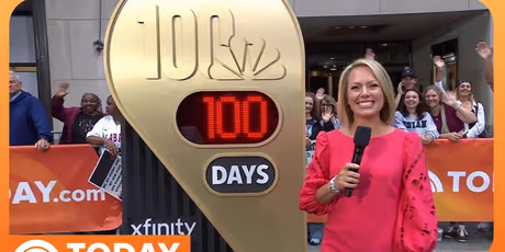 Dylan Dreyer Unveils Xfinity Clock Counting Down to NBC100 Special Photo