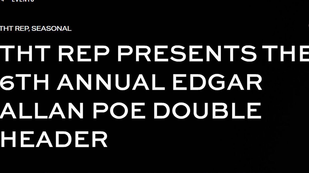 EDGAR ALLAN POE DOUBLE HEADER to Return to Hanover Theatre