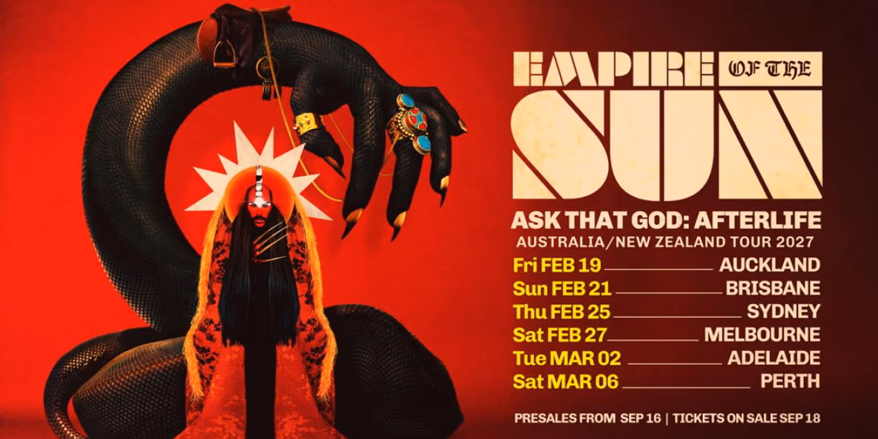 EMPIRE OF THE SUN to Tour Australia and New Zealand
