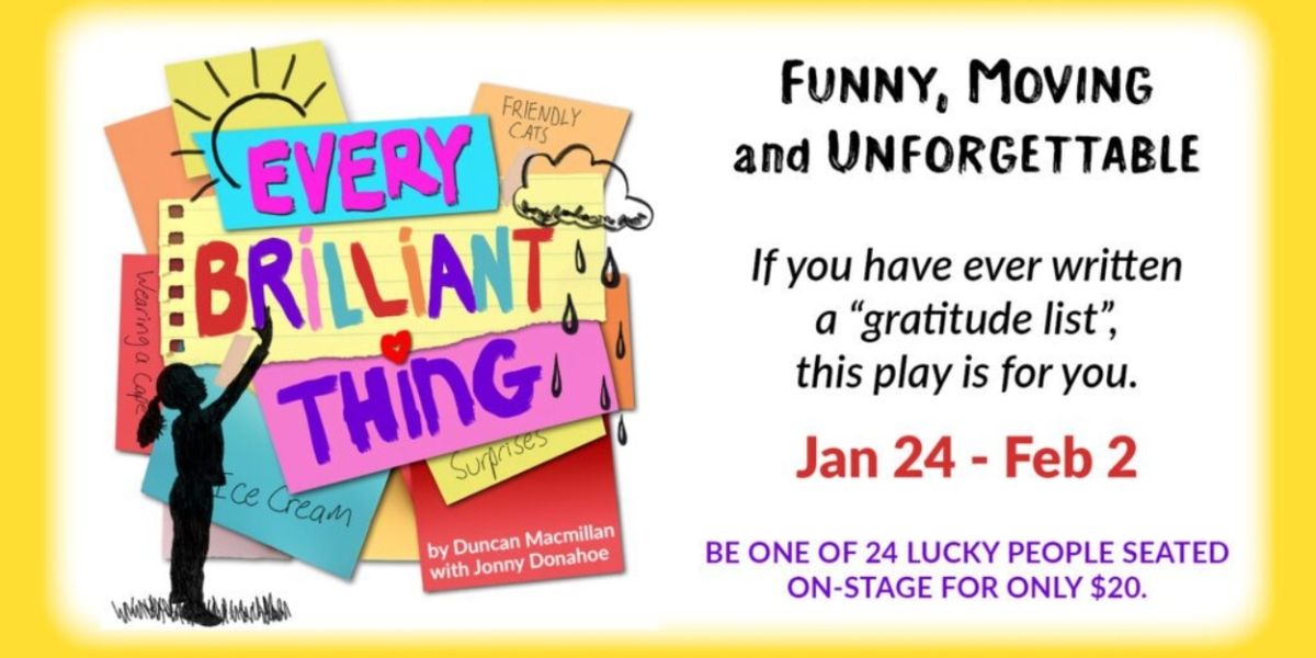 EVERY BRILLIANT THING Announced At The Public Theatre