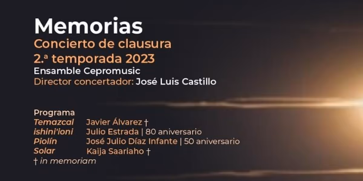 El Cepromusic Cierra Temporada Con Obras De Javier Álvarez Y Kaija Saariaho En El Cenart