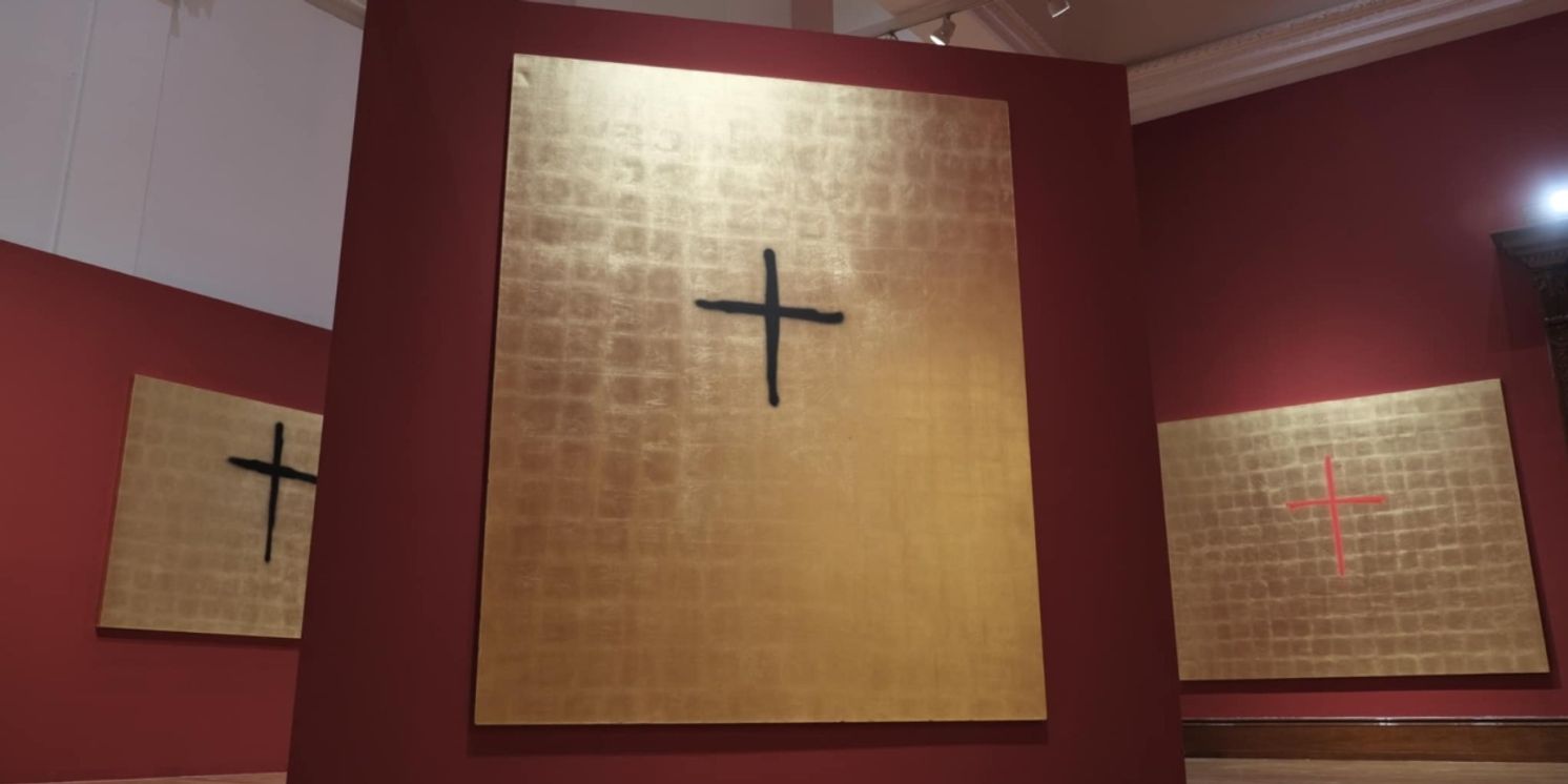 El Munal Presenta Una Reinterpretación Contemporánea De La Pintura Virreinal Con Dos Líneas (Fe). Stefan Brüggemann  Image