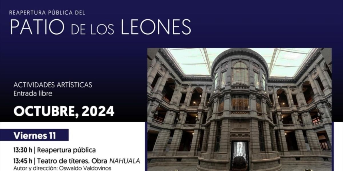 El Museo Nacional De Arte Reabre Al Público Su Patio De Los Leones