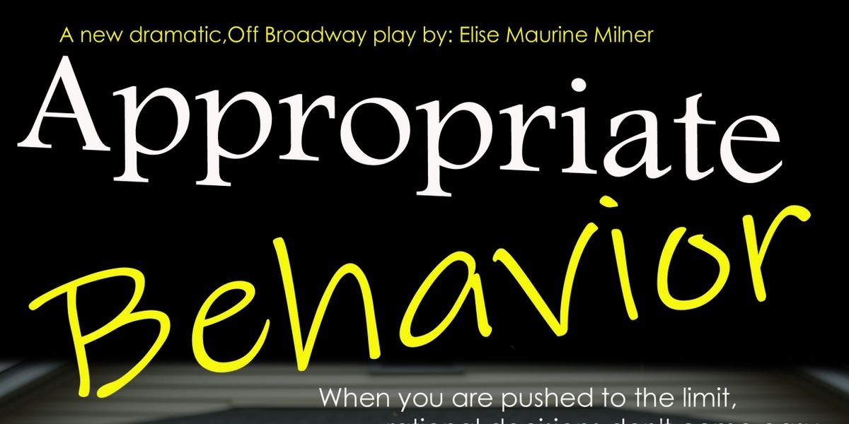 Elise Maurine Milner Will Debut APPROPRIATE BEHAVIOR in April