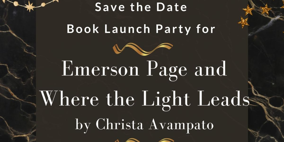 Emerson Page Book Launch Party to Take Place at Kingston Hall