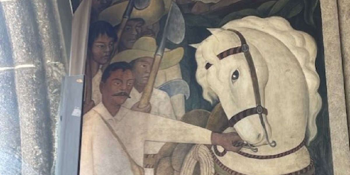 Especialistas Del Inbal Concluyen Restauración Del Mural Historia De Morelos, Conquista Y Revolución, De Diego Rivera