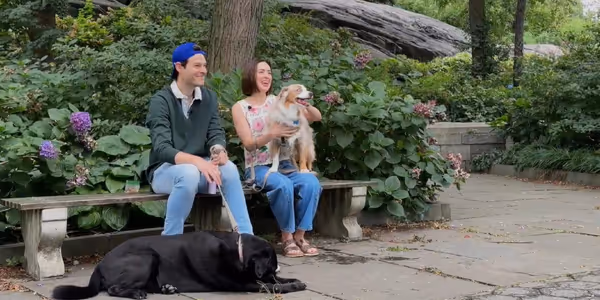 Exclusive: Evan Alexander Smith & Liana Hunt Cuddle up with Their Broadway Pets, Phoebe & Newman