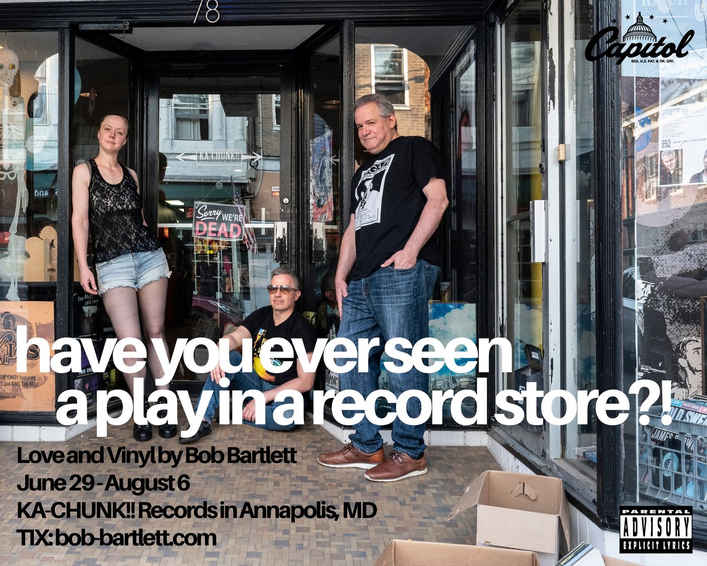 HAVE YOU EVER SEEN A PLAY IN A RECORD STORE?! World Premiere Comedy To Be Staged In Downtown Annapolis Record Store  Image