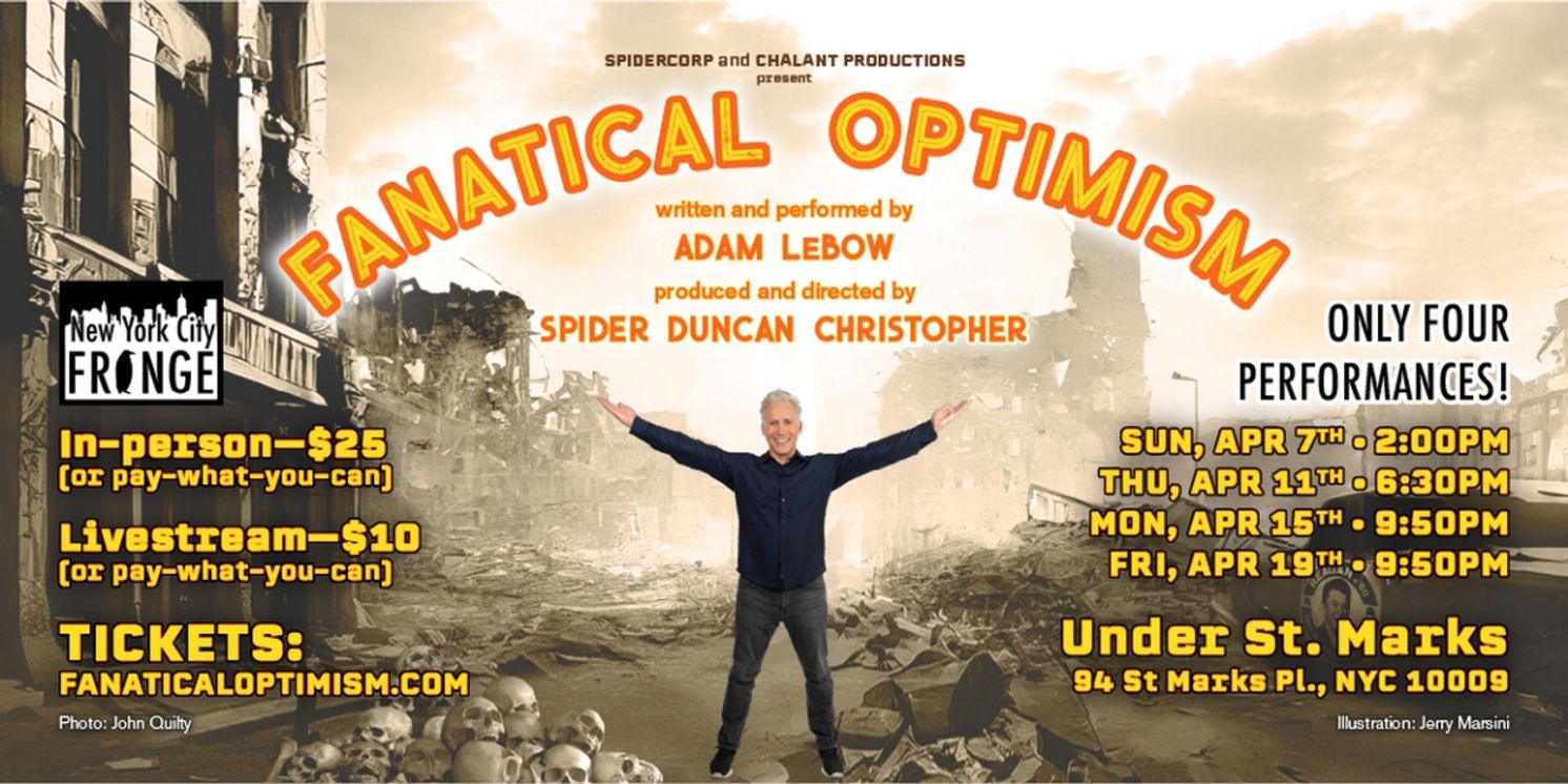 FANATICAL OPTIMISM to Play New York City Fringe Festival Next Month  Image