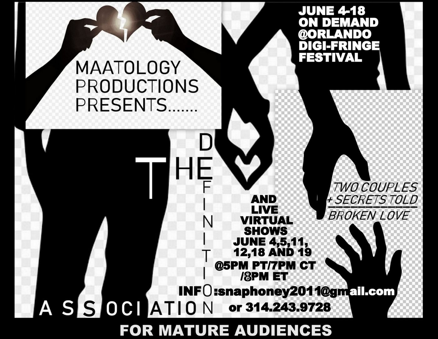 THE DEFINITION ASSOCIATION Will Be Performed By Maatology Productions at Orlando Fringe DigiFestival THE DEFINITION ASSOCIATION Will Be Performed By Maatology Productions at Orlando Fringe DigiFestival Image