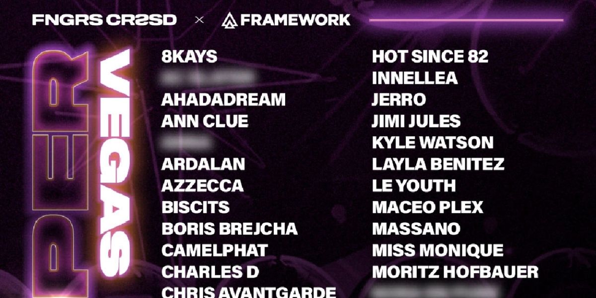 FNGRS CRSSD And Framework Announce Phase One Lineup For Debut Edition Of PROPER Las Vegas