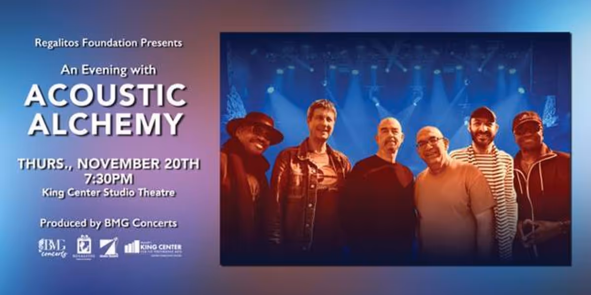 An Evening with Acoustic Alchemy Set for November at King Center Studio Theatre