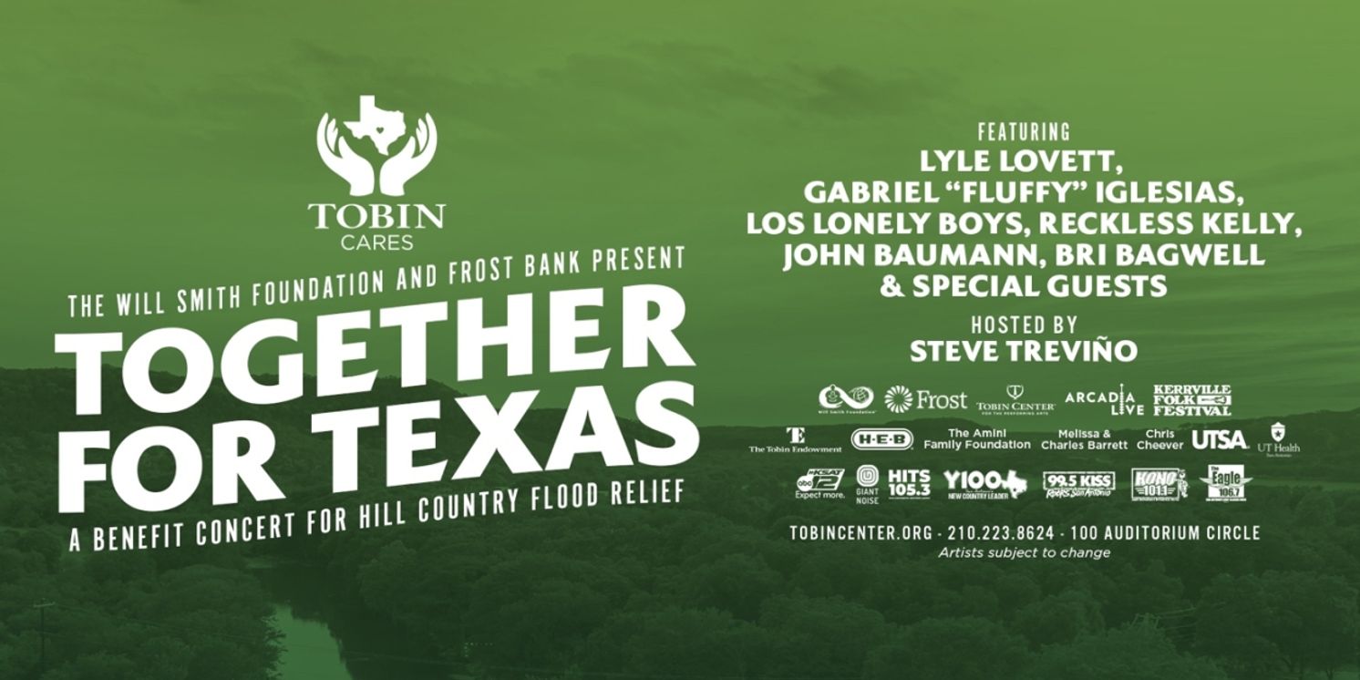 Tobin Center To Present TOGETHER FOR TEXAS Benefit Concert in August  Image