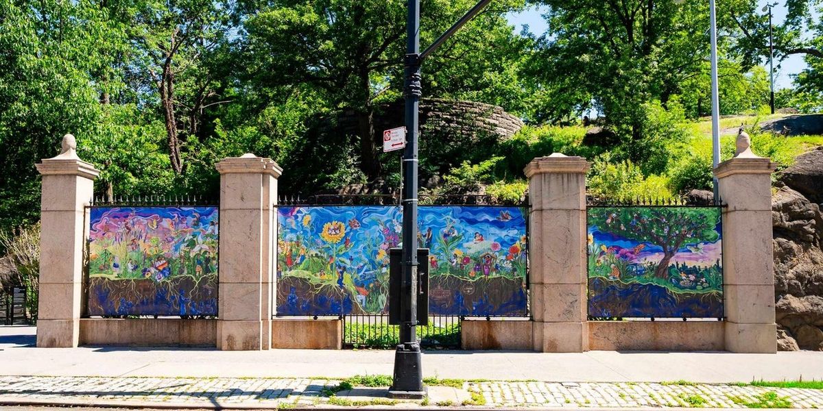FROM ROOT TO BLOOM Mural by Singha Hon Now on View at Marcus Garvey Park Gates