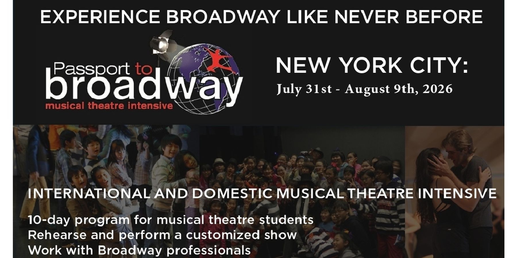 Feature: PASSPORT TO BROADWAY Opens Enrollment for Summer 2026 Course