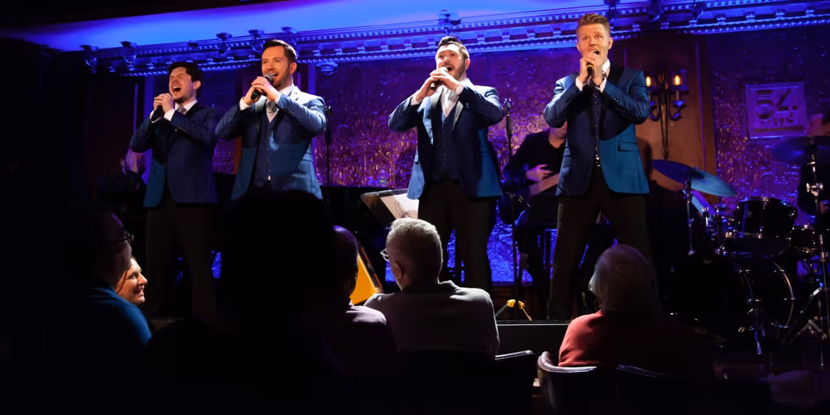 Fra Fee, Matt Henry MBE, Courtney Bowman, and Caroline Sheen Join The Barricade Boys West End Party