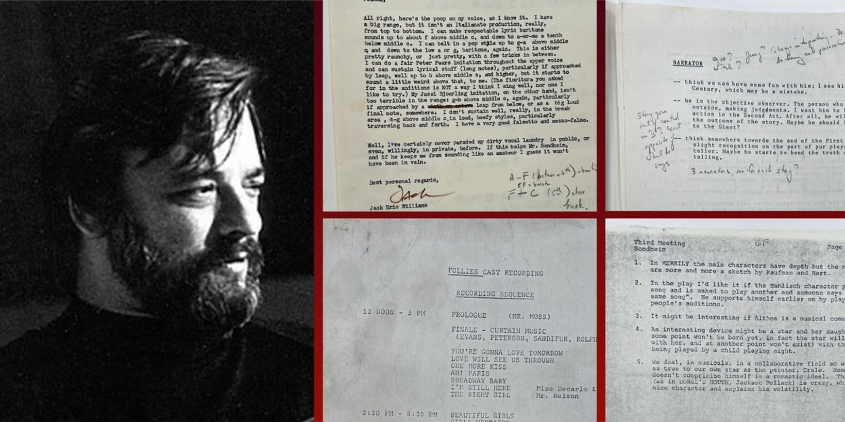 Friends and Collaborators of Stephen Sondheim Who Appear in His Collection at The Library of Congress