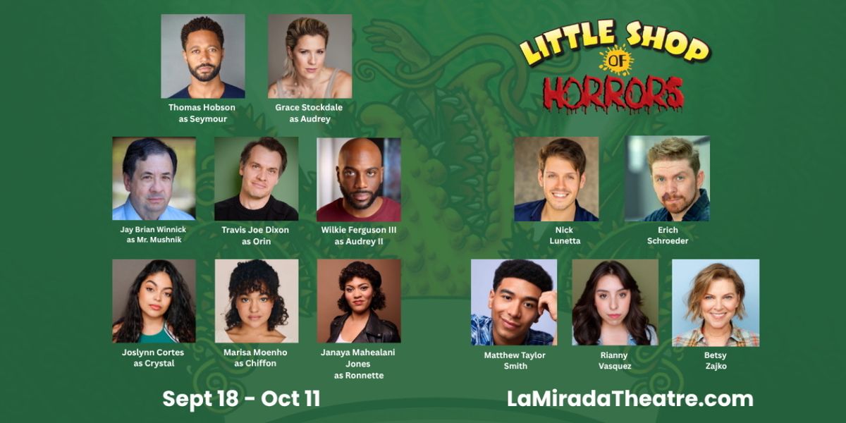 Full Cast Set for LITTLE SHOP OF HORRORS at La Mirada Theatre