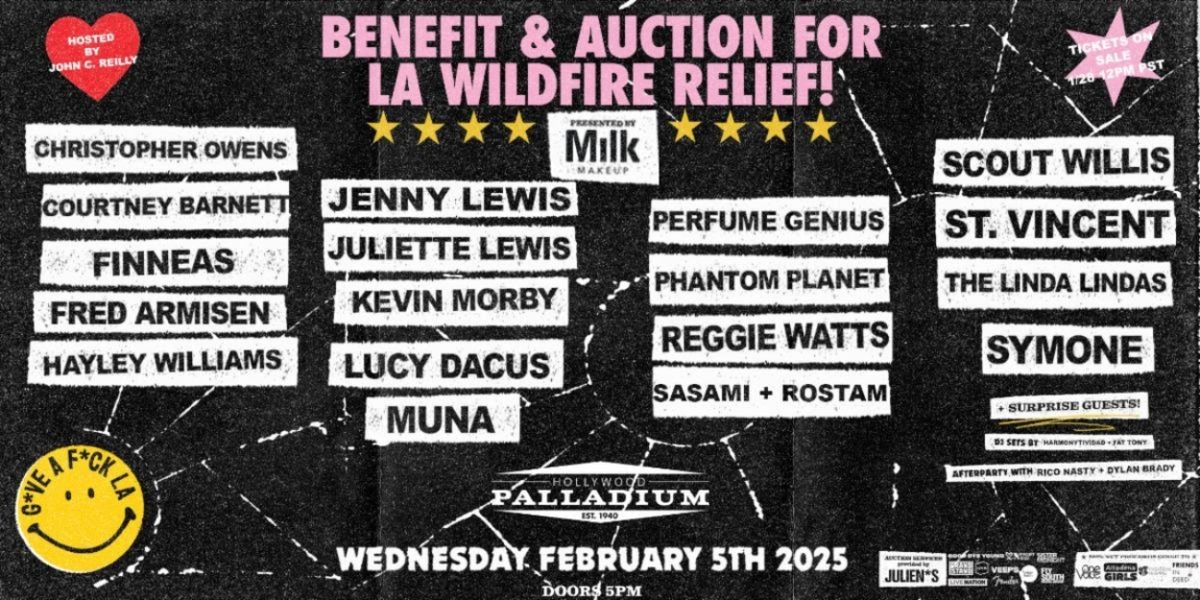 LA Benefit Concert Set for February 5th at Hollywood Palladium
