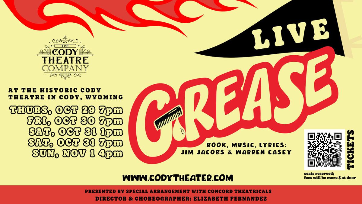 GREASE Will Play Cody Theatre in Wyoming