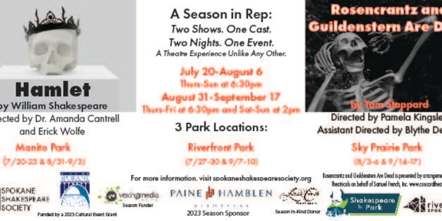 HAMLET and ROSENCRANTZ AND GUILDENSTERN ARE DEAD to Run In Rep at Spokane Shakespeare in the Park  Image