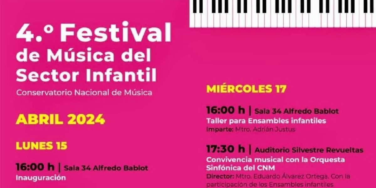 Hagamos Música Juntos, Título Del 4to. Festival De Música Del Sector Infantil Del Conservatorio Nacional De Música
