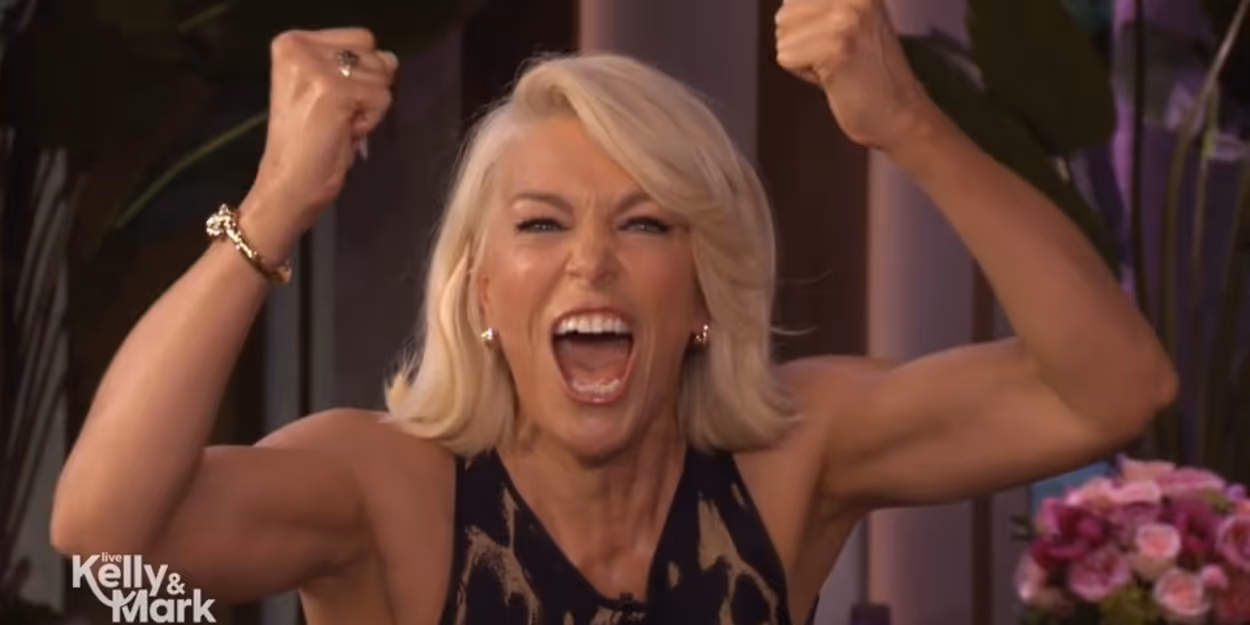 Hannah Waddingham Roots for England in the World Cup on LIVE WITH KELLY AND MARK Video