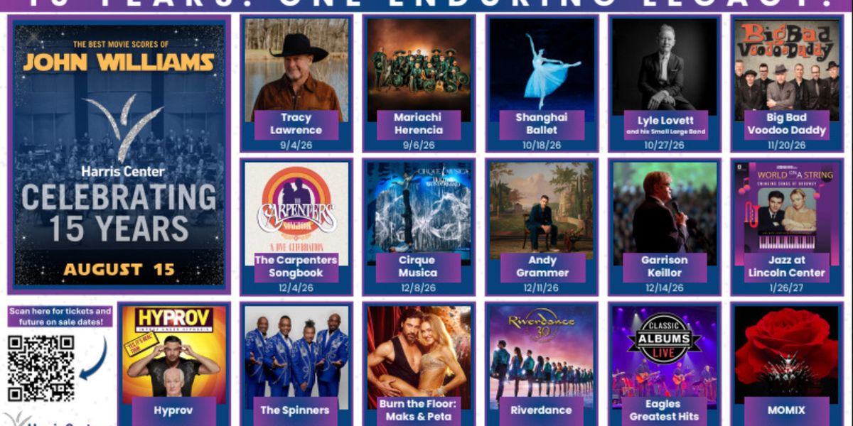 Harris Center Reveals 2026/2027 Concert Series
