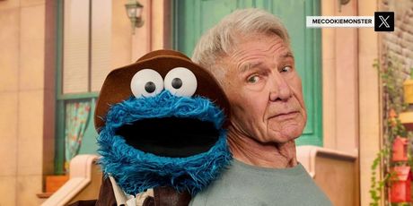 Harrison Ford and Cookie Monster Hum the INDIANA JONES Theme in Viral Moment Photo
