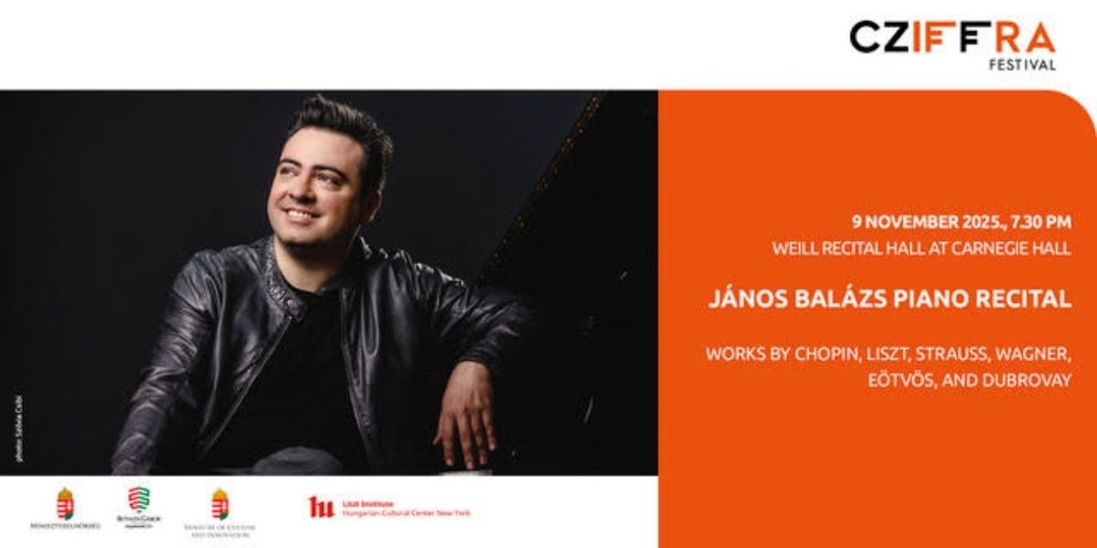 Hungarian Pianist János Balázs to Make Carnegie Hall Debut