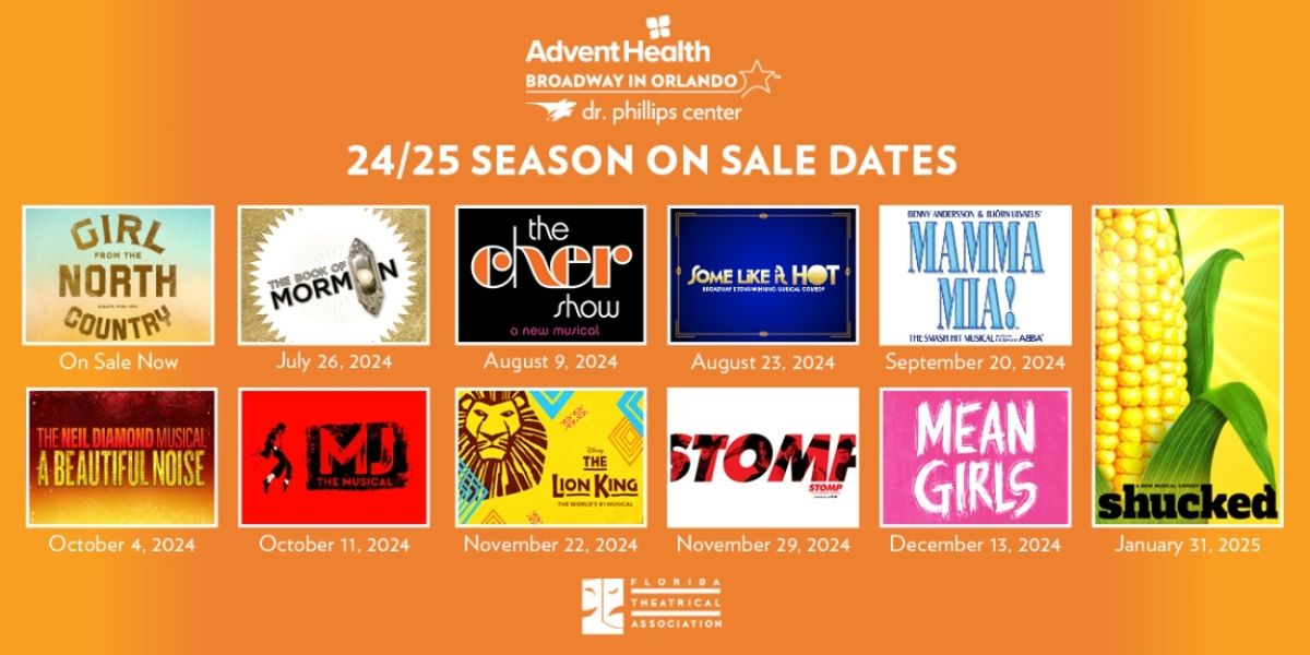 Dr. Phillips Center Announces On-Sale Dates For 24/25 Broadway In Orlando Season
