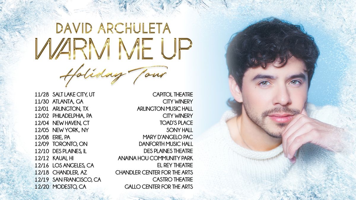 Interview: David Archuleta of WARM ME UP HOLIDAY TOUR at Sony Hall, December 5th