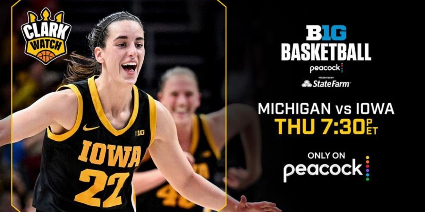 Iowa's Caitlin Clark Aims To Break The NCAA Women's All-Time Scoring Record This Thursday on Peacock  Image