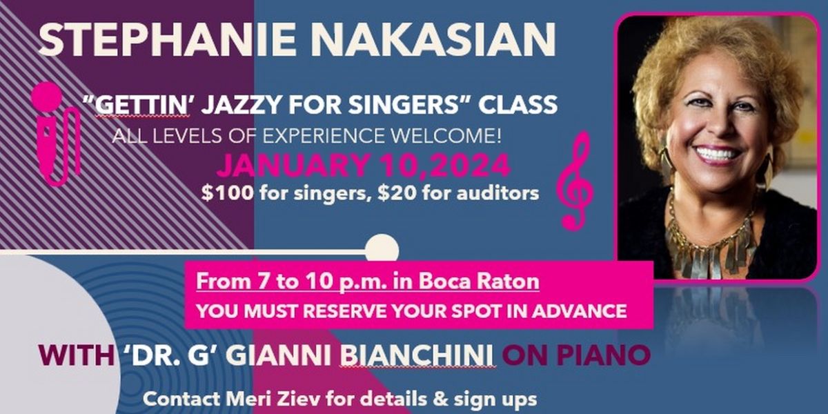 Jazz Artist Stephanie Nakasian To Hold Master Class In Boca Raton