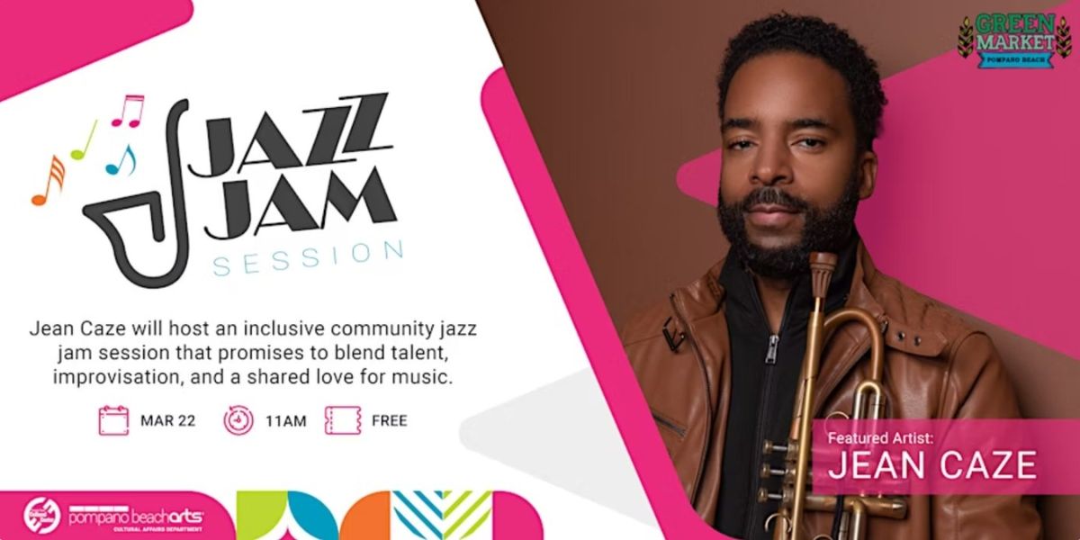Jean Caze Leads Community Jazz Jam Session at Green Market In Pompano Beach