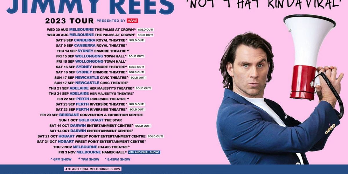 Jimmy Rees Performs Final Hometown Melbourne Show at Hamer Hall on 'Not That Kinda Viral' Tour
