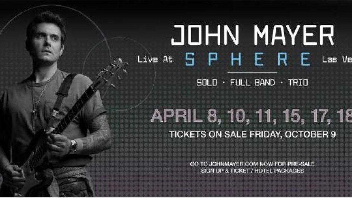 John Mayer to Perform Live at Sphere in April 2027
