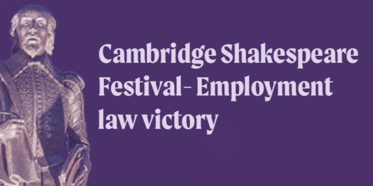 Judge Rules That the Cambridge Shakespeare Festival Was Wrong to Treat Performers as Volunteers