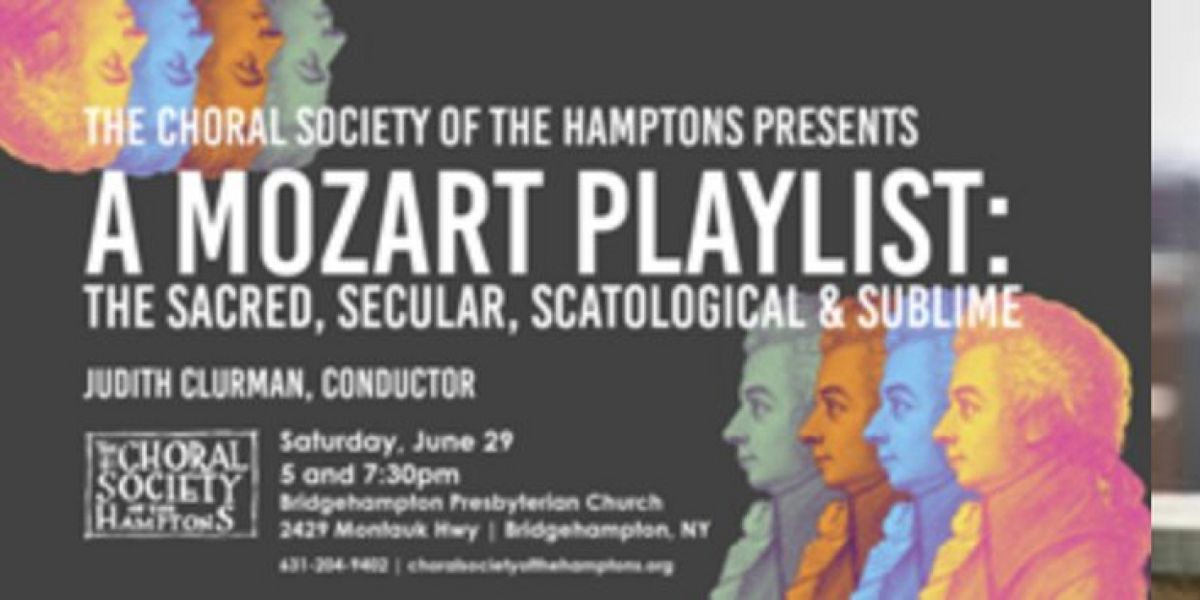 Judith Clurman to Guest Conduct The Choral Society of the Hamptons in A MOZART PLAYLIST
