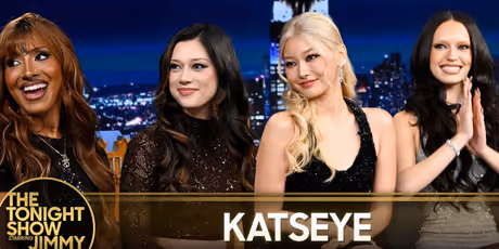 KATSEYE Discuss Viral Gap Ad and Fan Reaction to "Gnarly" on THE TONIGHT SHOW Photo